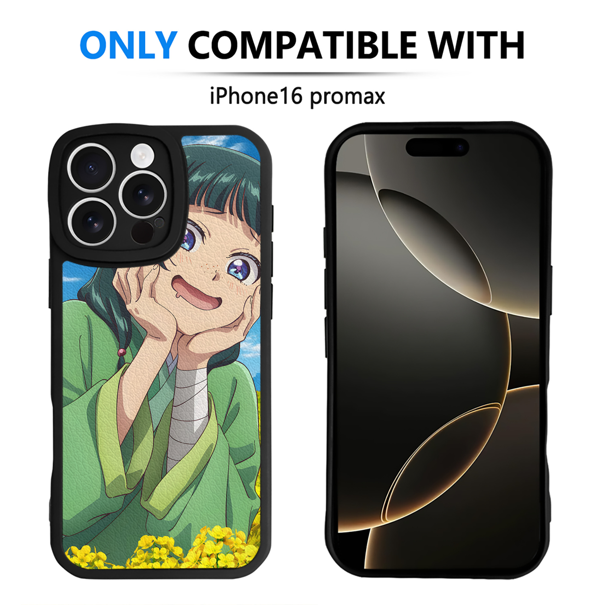 （画像用） 薬屋のひとりごと The Apothecary Diaries 【iPhone 16シリーズ対応】シリコンスマホケース（レザー調） 材質：シリコン